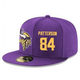Wholesale Cheap Minnesota Vikings #84 Cordarrelle Patterson Snapback Cap NFL Player Purple with Gold Number Stitched Hat