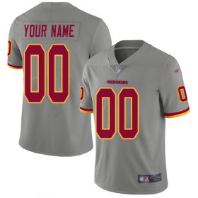 Wholesale Cheap Nike Washington Redskins Customized Gray Men\'s Stitched NFL Limited Inverted Legend Jersey