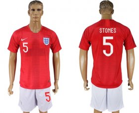 Wholesale Cheap England #5 Stones Away Soccer Country Jersey