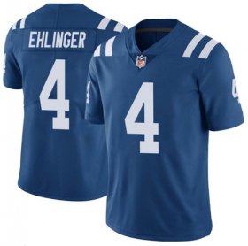 Wholesale Cheap Men\'s Indianapolis Colts #4 Sam Ehlinger Blue Vapor Untouchable Stitched Jersey