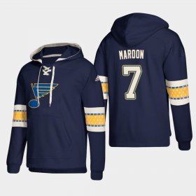 Wholesale Cheap St. Louis Blues #7 Patrick Maroon Blue adidas Lace-Up Pullover Hoodie