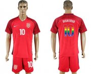 Wholesale Cheap USA #10 Diskerud Red Rainbow Soccer Country Jersey