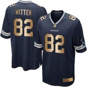 Wholesale Cheap Nike Cowboys #82 Jason Witten Navy Blue Team Color Youth Stitched NFL Elite Gold Jersey