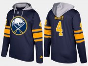 Wholesale Cheap Sabres #4 Josh Gorges Blue Name And Number Hoodie