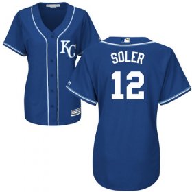 Wholesale Cheap Royals #12 Jorge Soler Royal Blue Alternate Women\'s Stitched MLB Jersey