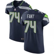 Wholesale Cheap Nike Seahawks #74 George Fant Steel Blue Team Color Men's Stitched NFL Vapor Untouchable Elite Jersey