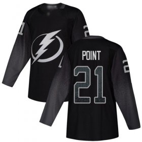 Wholesale Cheap Adidas Lightning #21 Brayden Point Black Alternate Authentic Stitched NHL Jersey