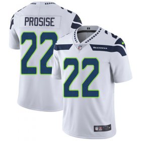 Wholesale Cheap Nike Seahawks #22 C. J. Prosise White Men\'s Stitched NFL Vapor Untouchable Limited Jersey