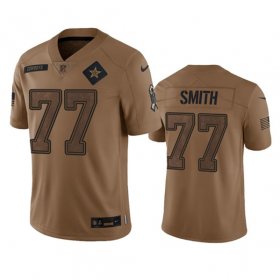 Wholesale Cheap Men\'s Dallas Cowboys #77 Tyron Smith 2023 Brown Salute To Service Limited Football Stitched Jersey