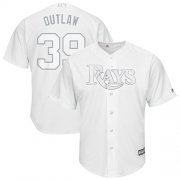 Wholesale Cheap Rays #39 Kevin Kiermaier White "Outlaw" Players Weekend Cool Base Stitched MLB Jersey