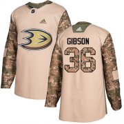 Wholesale Cheap Adidas Ducks #36 John Gibson Camo Authentic 2017 Veterans Day Stitched NHL Jersey