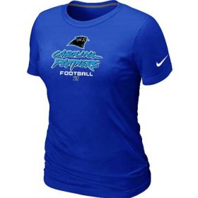 Wholesale Cheap Women\'s Nike Carolina Panthers Critical Victory NFL T-Shirt Blue