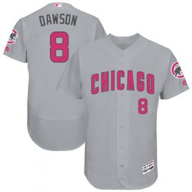 Wholesale Cheap Cubs #8 Andre Dawson Grey Flexbase Authentic Collection Mother\'s Day Stitched MLB Jersey