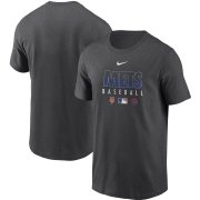 Wholesale Cheap Men's New York Mets Nike Charcoal Authentic Collection Team Performance T-Shirt