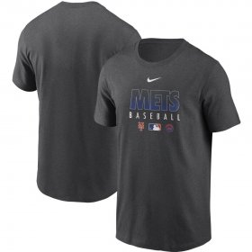 Wholesale Cheap Men\'s New York Mets Nike Charcoal Authentic Collection Team Performance T-Shirt