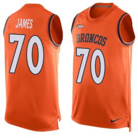 Wholesale Cheap Nike Broncos #70 Ja\'Wuan James Orange Team Color Men\'s Stitched NFL Limited Tank Top Jersey