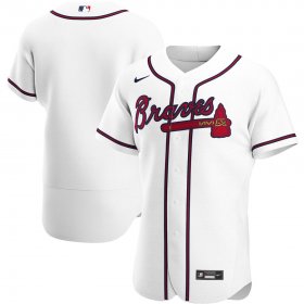 Wholesale Cheap Atlanta Braves Men\'s Nike White Home 2020 Authentic Team MLB Jersey