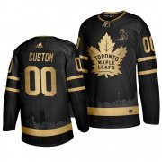 Wholesale Cheap Adidas Maple Leafs Custom Men's 2019 Black Golden Edition OVO Branded Stitched NHL Jersey