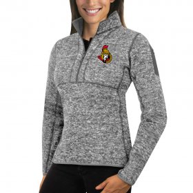 Wholesale Cheap Ottawa Senators Antigua Women\'s Fortune 1/2-Zip Pullover Sweater Black