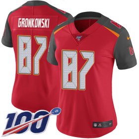 Wholesale Cheap Nike Buccaneers #87 Rob Gronkowski Red Team Color Women\'s Stitched NFL 100th Season Vapor Untouchable Limited Jersey