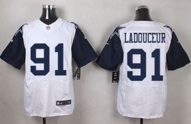 Wholesale Cheap Nike Cowboys #91 L. P. Ladouceur White Men\'s Stitched NFL Elite Rush Jersey