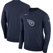 Wholesale Cheap Men's Tennessee Titans Nike Navy Sideline Team Logo Performance Sweatshirt