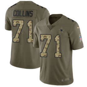 Wholesale Cheap Nike Cowboys #71 La\'el Collins Olive/Camo Men\'s Stitched NFL Limited 2017 Salute To Service Jersey