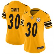 Wholesale Cheap Nike Steelers #30 James Conner Gold Women's Stitched NFL Limited Inverted Legend Jersey