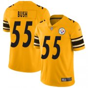 Wholesale Cheap Nike Steelers #55 Devin Bush Gold Men's Stitched NFL Limited Inverted Legend Jersey