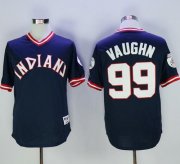 Wholesale Cheap Indians #99 Ricky Vaughn Navy Blue 1976 Turn Back The Clock Stitched MLB Jersey