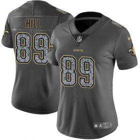 Wholesale Cheap Nike Saints #89 Josh Hill Gray Static Women\'s Stitched NFL Vapor Untouchable Limited Jersey