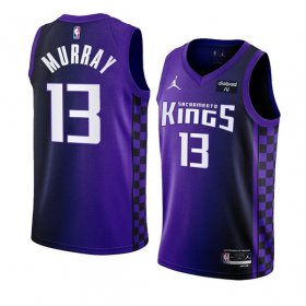 Men\'s Sacramento Kings #13 Keegan Murray Purple 2023-24 Statement Edition Swingman Stitched Jersey