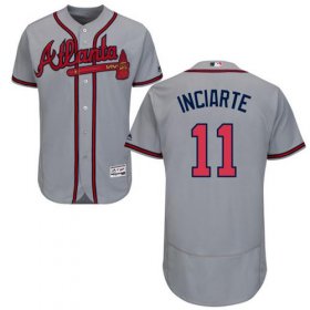 Wholesale Cheap Braves #11 Ender Inciarte Grey Flexbase Authentic Collection Stitched MLB Jersey