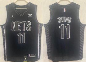 Wholesale Cheap Men\'s Brooklyn Nets #11 Kyrie Irving Black Stitched Basketball Jersey