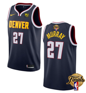 Wholesale Cheap Men\'s Denver Nuggets #27 Jamal Murray Navy 2023 Finals Icon Edition Stitched Basketball Jersey