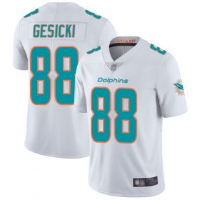 Wholesale Cheap Nike Dolphins #88 Mike Gesicki White Men\'s Stitched NFL Vapor Untouchable Limited Jersey