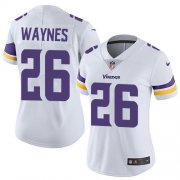 Wholesale Cheap Nike Vikings #26 Trae Waynes White Women's Stitched NFL Vapor Untouchable Limited Jersey