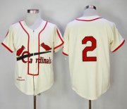 Wholesale Cheap Mitchell And Ness 1946 Cardinals #2 Red Schoendienst Cream Throwback Stitched MLB Jersey