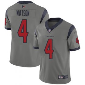 Wholesale Cheap Nike Texans #4 Deshaun Watson Gray Men\'s Stitched NFL Limited Inverted Legend Jersey