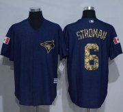 Wholesale Cheap Blue Jays #6 Marcus Stroman Denim Blue Salute to Service Stitched MLB Jersey