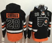 Wholesale Cheap Flyers #28 Claude Giroux Black Name & Number Pullover NHL Hoodie