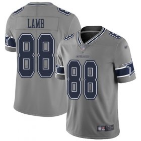 Wholesale Cheap Nike Cowboys #88 CeeDee Lamb Gray Men\'s Stitched NFL Limited Inverted Legend Jersey