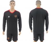 Wholesale Cheap Russia Blank Black Long Sleeves Goalkeeper Soccer Country Jersey