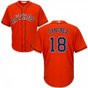 Wholesale Cheap Astros #18 Aaron Sanchez Orange New Cool Base Stitched MLB Jersey