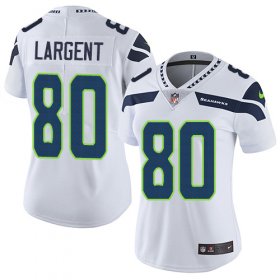 Wholesale Cheap Nike Seahawks #80 Steve Largent White Women\'s Stitched NFL Vapor Untouchable Limited Jersey