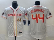 Cheap Men's Houston Astros #44 Yordan Alvarez Number White 2023 City Connect Flex Base Stitched Jersey