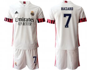 Wholesale Cheap Men 2020-2021 club Real Madrid home 7 white Soccer Jerseys2