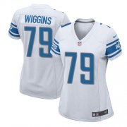 Wholesale Cheap Nike Lions #79 Kenny Wiggins White Women's Stitched NFL Elite Jersey