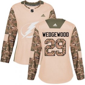 Cheap Adidas Lightning #29 Scott Wedgewood Camo Authentic 2017 Veterans Day Women\'s Stitched NHL Jersey