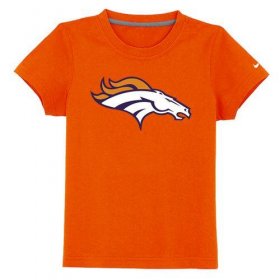 Wholesale Cheap Denver Broncos Sideline Legend Authentic Logo Youth T-Shirt Orange